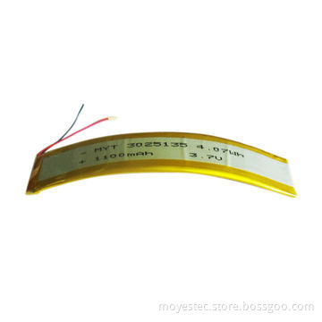3.7V Bend Battery with 1,100mAh, Fit for Sports Bracelet